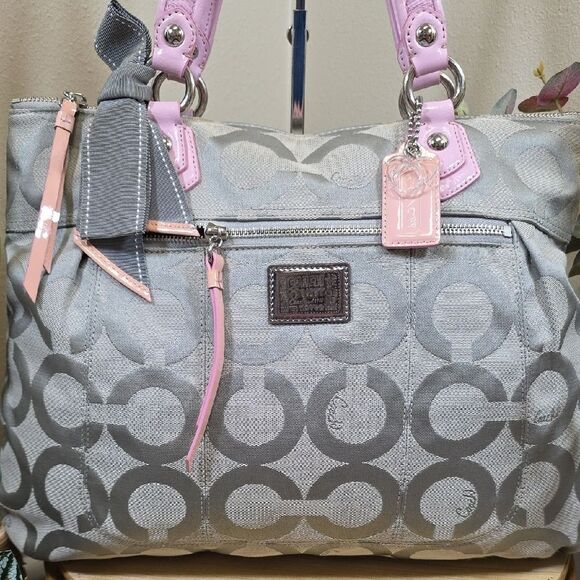 Coach Poppy Op Art Glam Tote - Picture 2 of 13